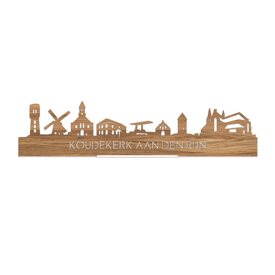 Standing Skyline Koudekerk-Aan-Den-Rijn Eiken houten cadeau decoratie relatiegeschenk van WoodWideCities