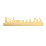 Standing Skyline Koudekerk-Aan-Den-Rijn Metallic Goud gerecycled kunststof cadeau decoratie relatiegeschenk van WoodWideCities
