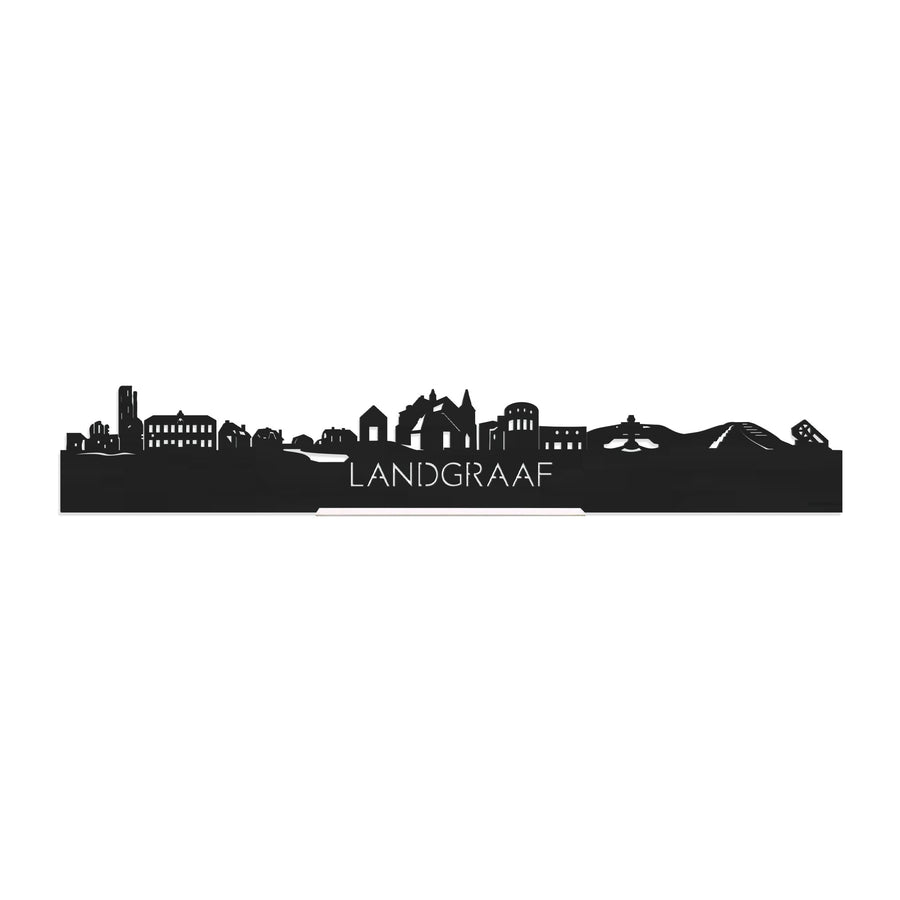 Standing Skyline Landgraaf Zwart houten cadeau decoratie relatiegeschenk van WoodWideCities