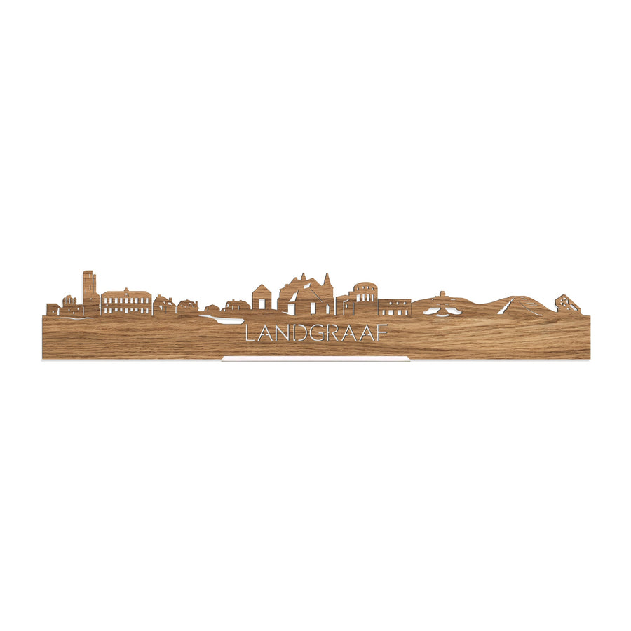 Standing Skyline Landgraaf Eiken houten cadeau decoratie relatiegeschenk van WoodWideCities