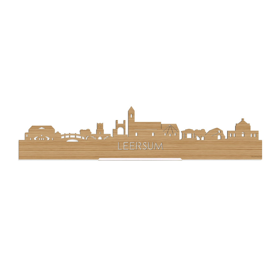 Standing Skyline Leersum Bamboe houten cadeau decoratie relatiegeschenk van WoodWideCities