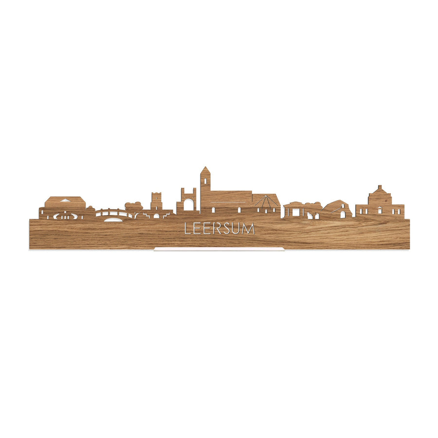 Standing Skyline Leersum Eiken houten cadeau decoratie relatiegeschenk van WoodWideCities