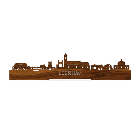 Standing Skyline Leersum Palissander houten cadeau decoratie relatiegeschenk van WoodWideCities