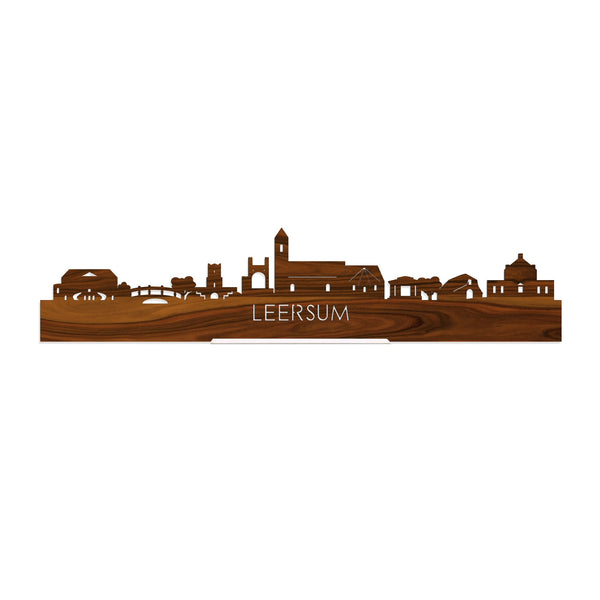 Standing Skyline Leersum Palissander houten cadeau decoratie relatiegeschenk van WoodWideCities