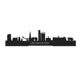 Standing Skyline Leeuwarden Zwart houten cadeau decoratie relatiegeschenk van WoodWideCities