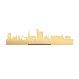 Standing Skyline Leeuwarden Metallic Goud gerecycled kunststof cadeau decoratie relatiegeschenk van WoodWideCities
