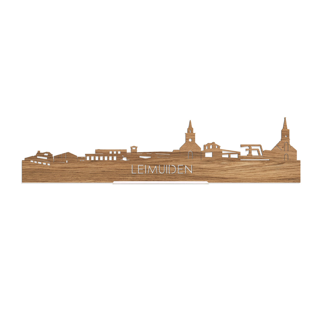 Standing Skyline Leimuiden Eiken houten cadeau decoratie relatiegeschenk van WoodWideCities