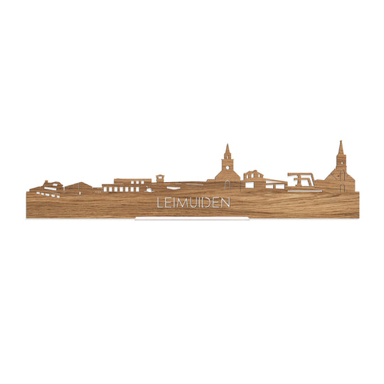 Standing Skyline Leimuiden Eiken houten cadeau decoratie relatiegeschenk van WoodWideCities