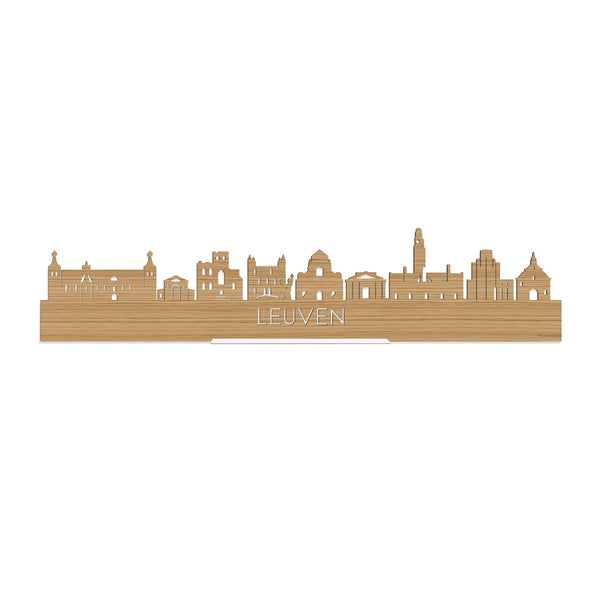 Standing Skyline Leuven Bamboe houten cadeau decoratie relatiegeschenk van WoodWideCities
