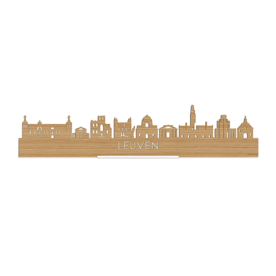 Standing Skyline Leuven Bamboe houten cadeau decoratie relatiegeschenk van WoodWideCities