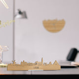 Standing Skyline Lisse Bamboe houten cadeau decoratie relatiegeschenk van WoodWideCities