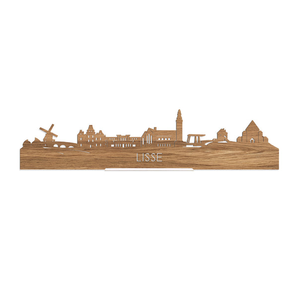 Standing Skyline Lisse Eiken houten cadeau decoratie relatiegeschenk van WoodWideCities