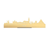 Standing Skyline Lisse Metallic Goud gerecycled kunststof cadeau decoratie relatiegeschenk van WoodWideCities
