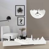 Standing Skyline Lisse Wit glanzend gerecycled kunststof cadeau decoratie relatiegeschenk van WoodWideCities