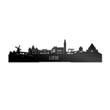 Standing Skyline Lisse Zwart glanzend gerecycled kunststof cadeau decoratie relatiegeschenk van WoodWideCities