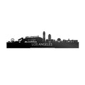 Standing Skyline Los Angeles Zwart Glanzend