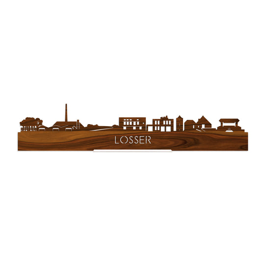 Standing Skyline Losser Palissander houten cadeau decoratie relatiegeschenk van WoodWideCities