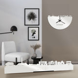 Standing Skyline Losser Wit glanzend gerecycled kunststof cadeau decoratie relatiegeschenk van WoodWideCities