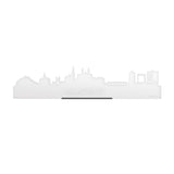 Standing Skyline Maastricht Wit Glanzend 40 cm houten cadeau decoratie relatiegeschenk van WoodWideCities