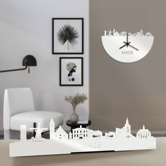 Standing Skyline Made Wit glanzend gerecycled kunststof cadeau decoratie relatiegeschenk van WoodWideCities
