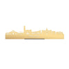 Standing Skyline Malaga Metallic Goud gerecycled kunststof cadeau decoratie relatiegeschenk van WoodWideCities