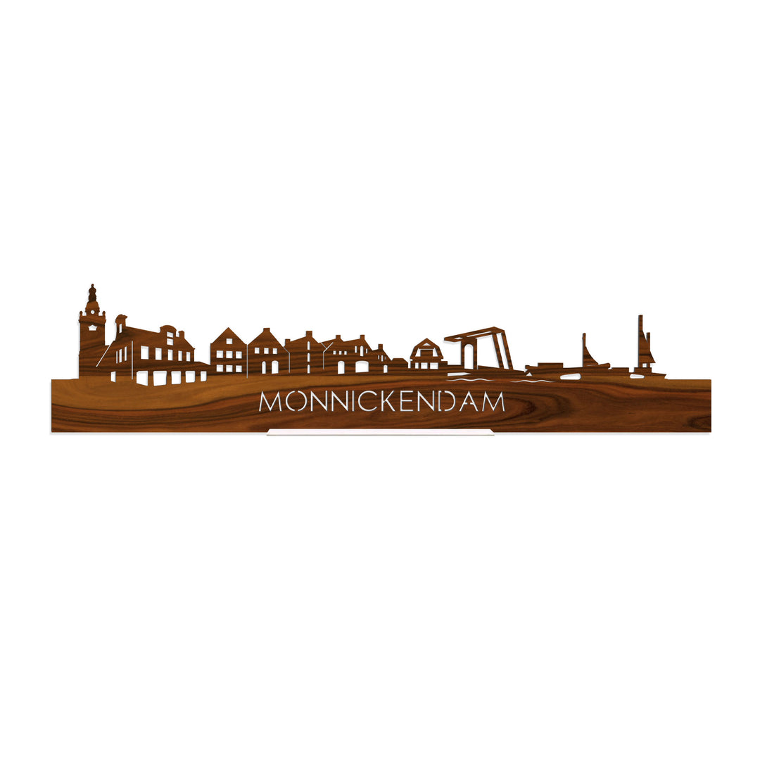 Standing Skyline Monnickendam Palissander houten cadeau decoratie relatiegeschenk van WoodWideCities