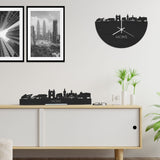 Standing Skyline Mons Zwart houten cadeau decoratie relatiegeschenk van WoodWideCities