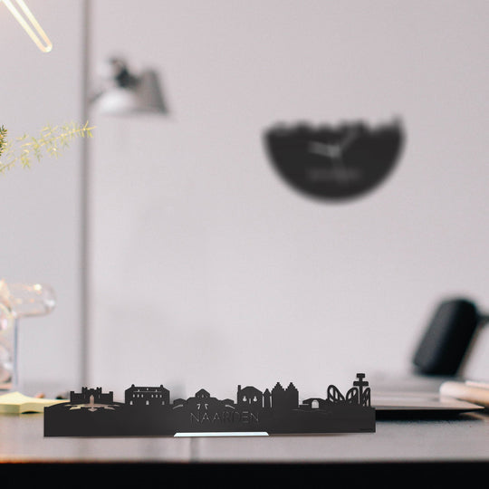 Standing Skyline Naarden Zwart houten cadeau decoratie relatiegeschenk van WoodWideCities