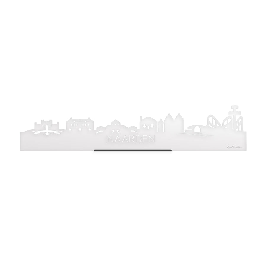 Standing Skyline Naarden Wit glanzend gerecycled kunststof cadeau decoratie relatiegeschenk van WoodWideCities