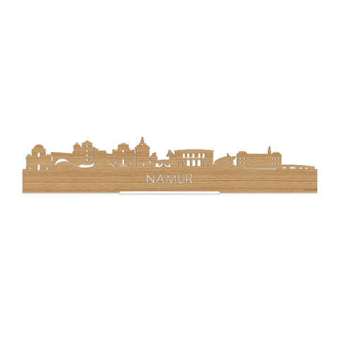 Standing Skyline Namur Bamboe houten cadeau decoratie relatiegeschenk van WoodWideCities