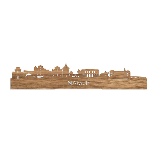 Standing Skyline Namur Eiken houten cadeau decoratie relatiegeschenk van WoodWideCities