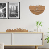 Standing Skyline Napoli Eiken houten cadeau decoratie relatiegeschenk van WoodWideCities