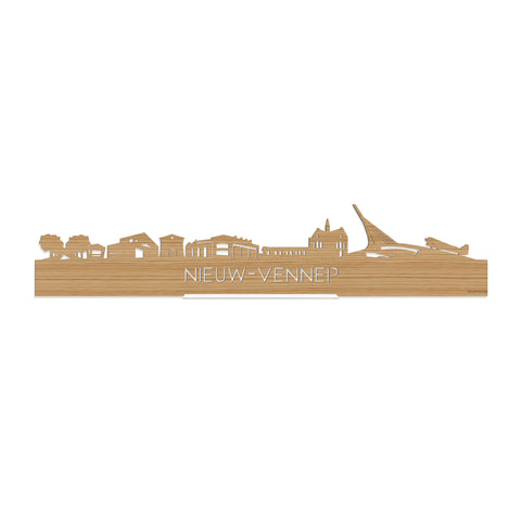 Standing Skyline Nieuw-Vennep Bamboe houten cadeau decoratie relatiegeschenk van WoodWideCities