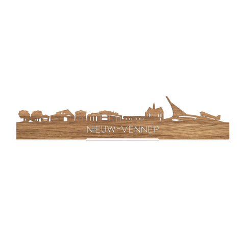 Standing Skyline Nieuw-Vennep Eiken houten cadeau decoratie relatiegeschenk van WoodWideCities