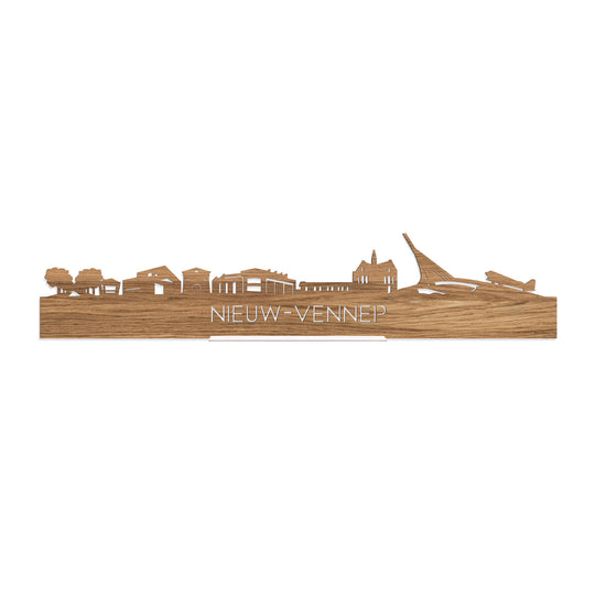 Standing Skyline Nieuw-Vennep Eiken houten cadeau decoratie relatiegeschenk van WoodWideCities