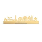 Standing Skyline Nieuwkoop Goud Metallic 40 cm houten cadeau decoratie relatiegeschenk van WoodWideCities