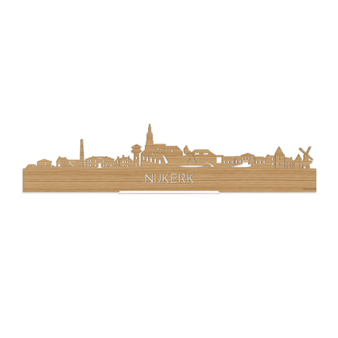 Standing Skyline Nijkerk Bamboe houten cadeau decoratie relatiegeschenk van WoodWideCities