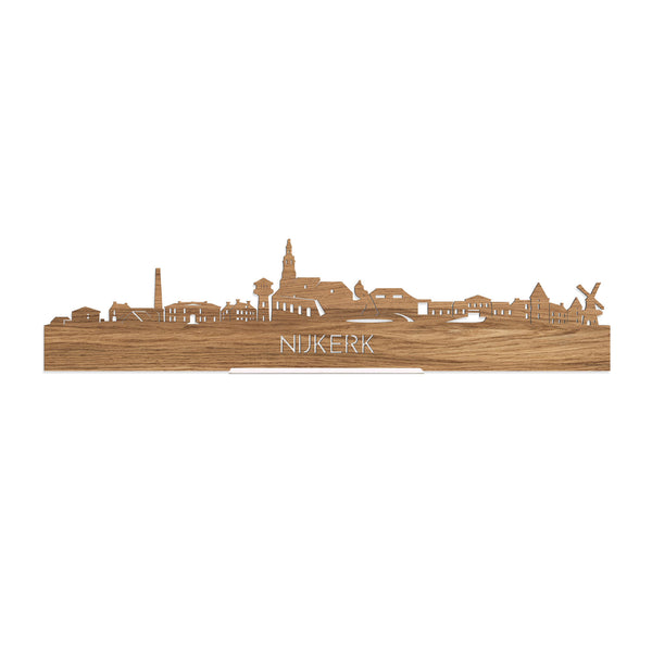 Standing Skyline Nijkerk Eiken houten cadeau decoratie relatiegeschenk van WoodWideCities