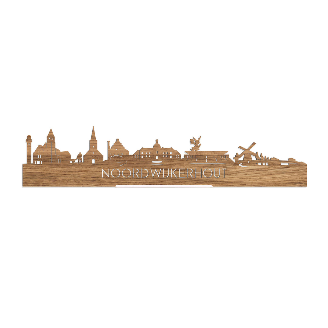 Standing Skyline Noordwijkerhout Eiken houten cadeau decoratie relatiegeschenk van WoodWideCities