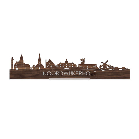 Standing Skyline Noordwijkerhout Noten houten cadeau decoratie relatiegeschenk van WoodWideCities