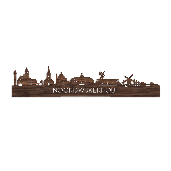 Standing Skyline Noordwijkerhout Noten houten cadeau decoratie relatiegeschenk van WoodWideCities