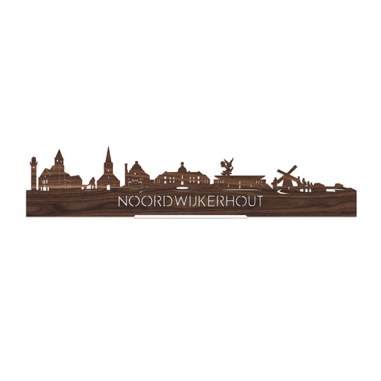 Standing Skyline Noordwijkerhout Noten houten cadeau decoratie relatiegeschenk van WoodWideCities