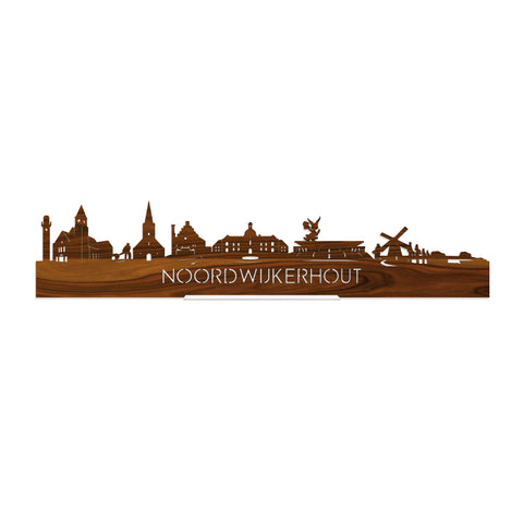 Standing Skyline Noordwijkerhout Palissander houten cadeau decoratie relatiegeschenk van WoodWideCities