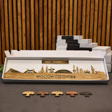Standing Skyline Numansdorp Zwart houten cadeau decoratie relatiegeschenk van WoodWideCities