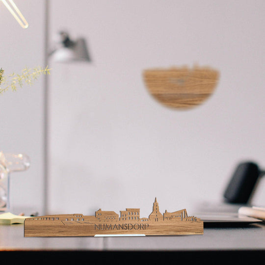 Standing Skyline Numansdorp Eiken houten cadeau decoratie relatiegeschenk van WoodWideCities