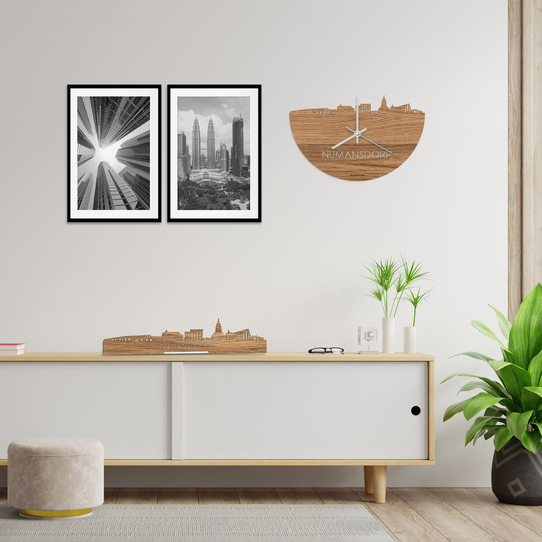 Standing Skyline Numansdorp Eiken houten cadeau decoratie relatiegeschenk van WoodWideCities
