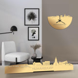 Standing Skyline Numansdorp Metallic Goud gerecycled kunststof cadeau decoratie relatiegeschenk van WoodWideCities