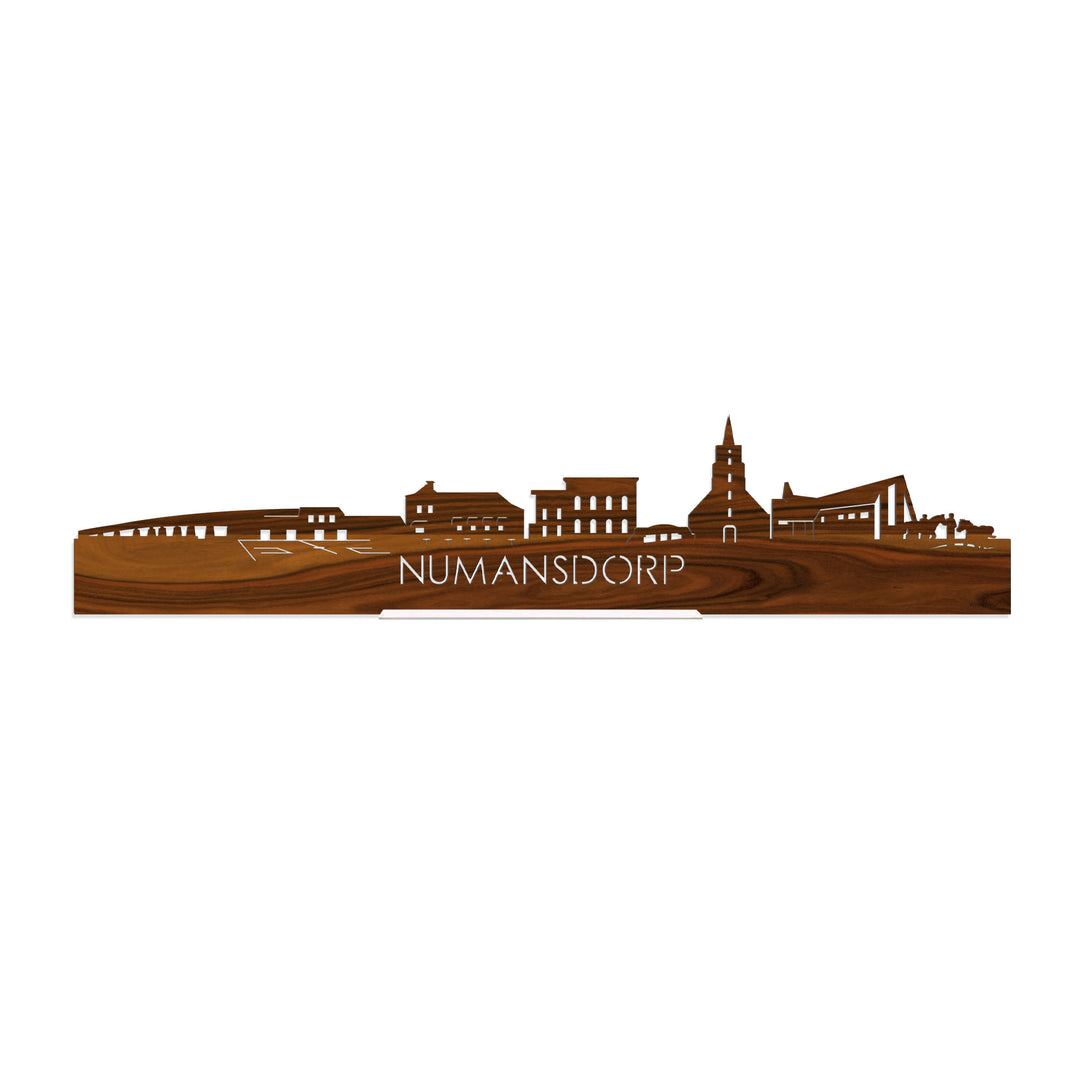 Standing Skyline Numansdorp Palissander houten cadeau decoratie relatiegeschenk van WoodWideCities