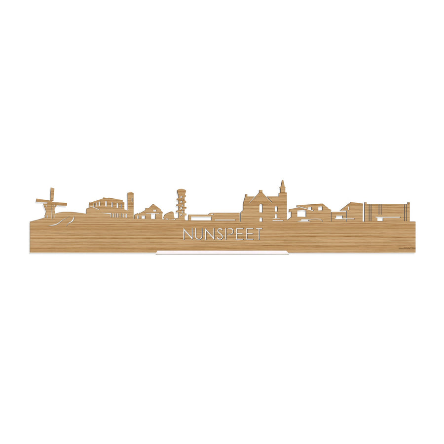 Standing Skyline Nunspeet Bamboe houten cadeau decoratie relatiegeschenk van WoodWideCities