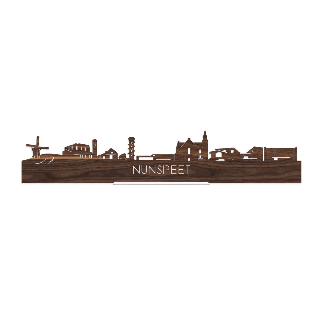 Standing Skyline Nunspeet Noten houten cadeau decoratie relatiegeschenk van WoodWideCities